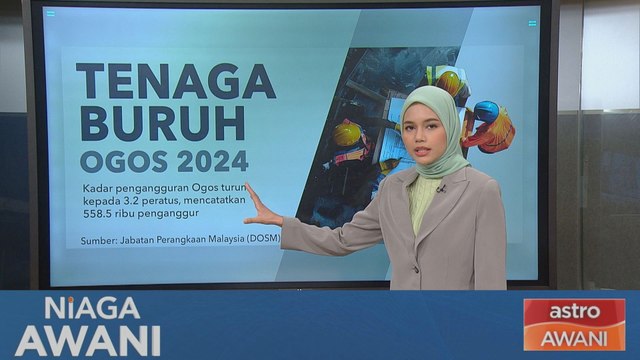 Niaga AWANI: [Data & Statistik] Tenaga Buruh Malaysia, Ogos 2024