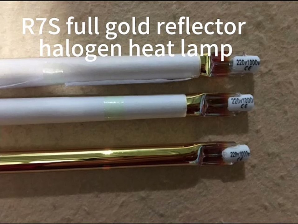 R7S Full Gold Coated 297mm1000W Halogen Heat Lamp for Car Painting Drying