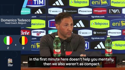 Slow start made it difficult for Belgium v Italy - Tedesco