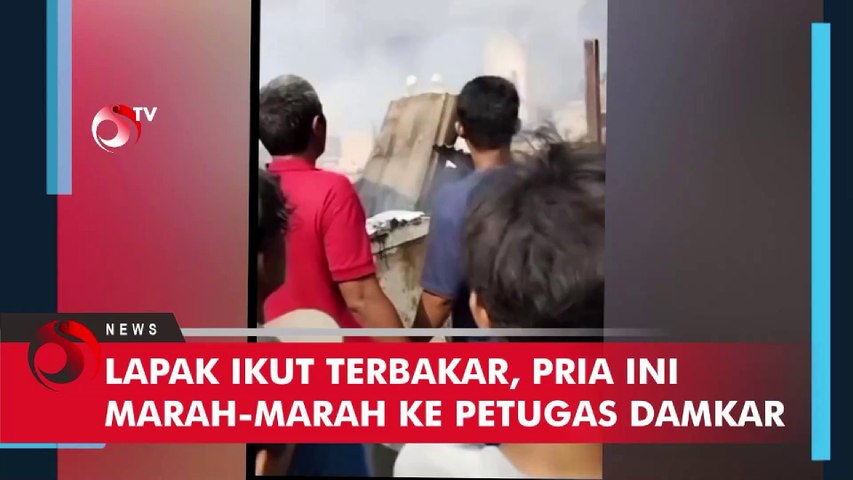 Lapak Ikut Terbakar, Pria Ini Marah-Marah ke Petugas Damkar