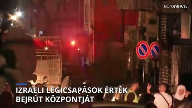 Súlyos izraeli légicsapások Bejrút központjában
