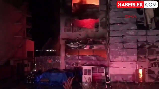 Kozmetik fabrikasında yangın çıktı, art arda patlama sesleri duyuldu