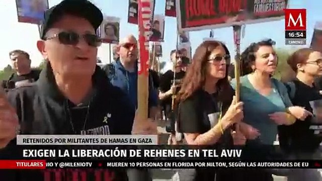 Exigen la liberación de rehenes en Tel Aviv retenidos por militantes de Hamás en Gaza