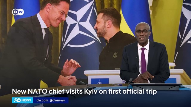 New NATO boss pledges continued support for Kyiv, the day after Russia captures key town_ DW News