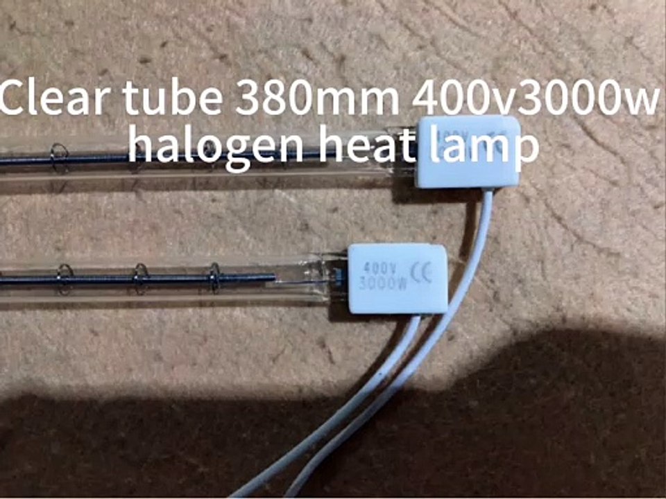 380mm 400v3000w Clear Tube Quartz IR Halogen Heating Bulb