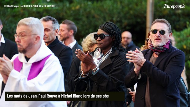 Les mots de Jean-Paul Rouve à Michel Blanc en l'église Saint-Eustache à Paris : Qu'est-ce que tu nous as fait ?