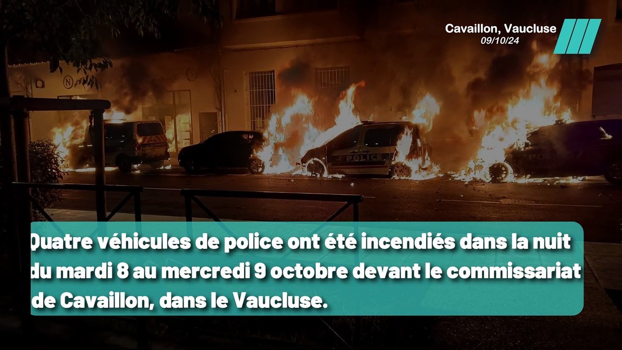 Commissariat évacué après l'incendie de Voitures de Police