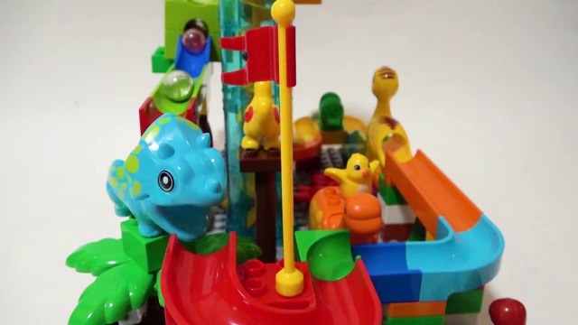 Marble Run ASMR ☆Building Blocks Colorful Coasters 8min