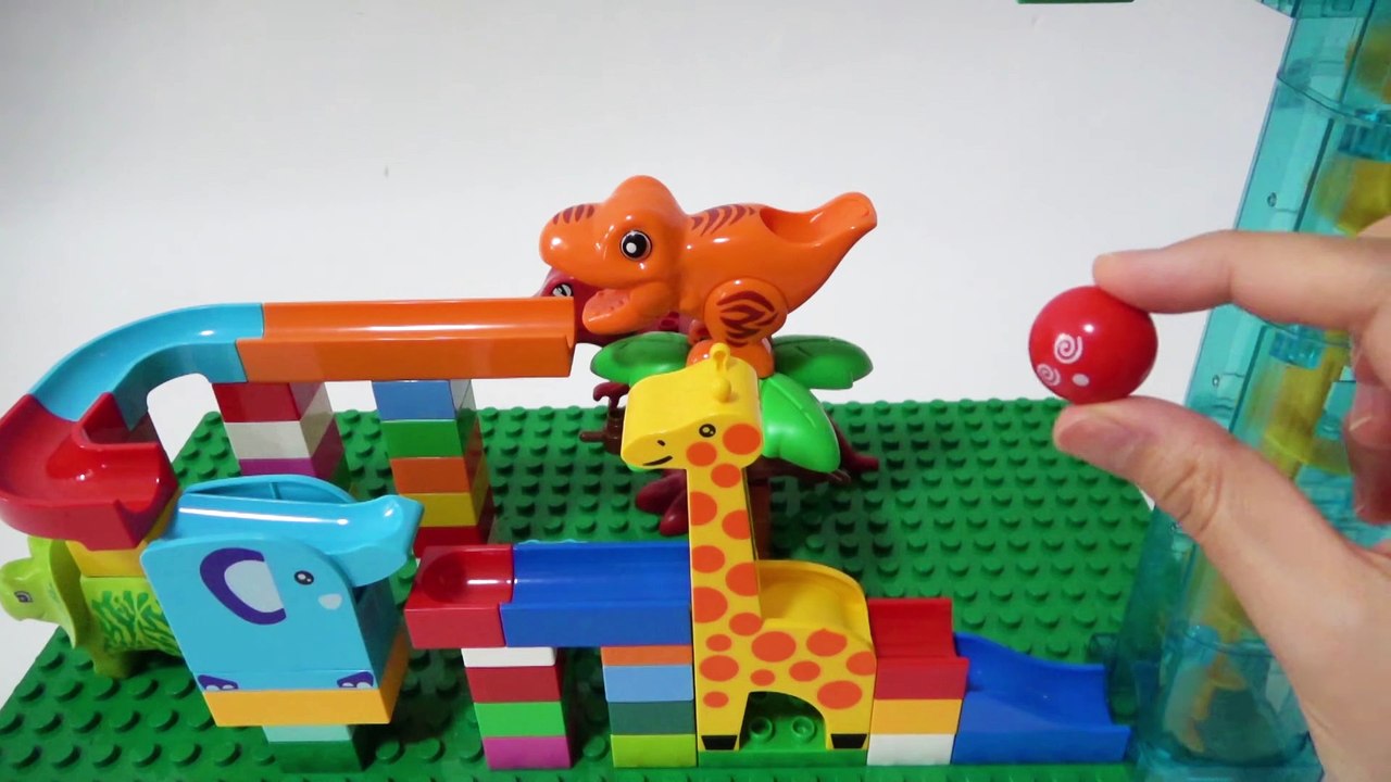 Marble Run ASMR ☆Building Blocks  Colorful Coasters 8min