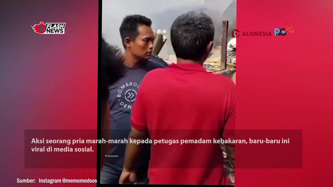 Lapak Ikut Terbakar, Seorang Pria Marah-Marah ke Petugas Damkar