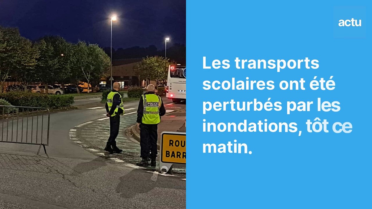 Inondations après la tempête Kirk : l'Huisne en crue à La Ferté-Bernard