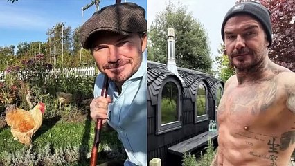 David Beckham a petto nudo in versione contadino e apicoltore