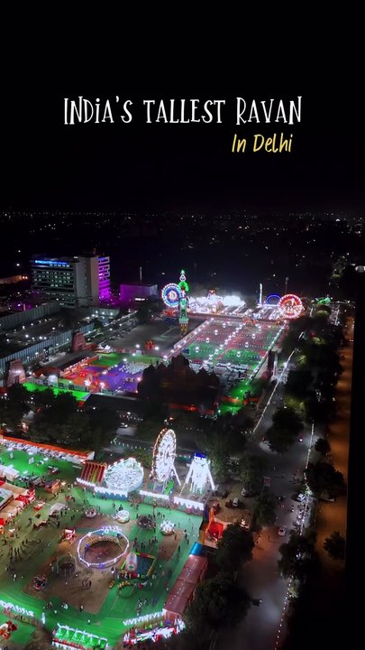 India's tallest Ravan 211 ft height is now there in Dwarka sector 10 ...