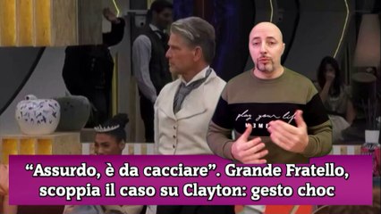 GF, situazione insostenibile su Clayton gesto choc in casa