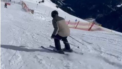 When you realize that skiing isn't a walk in the park