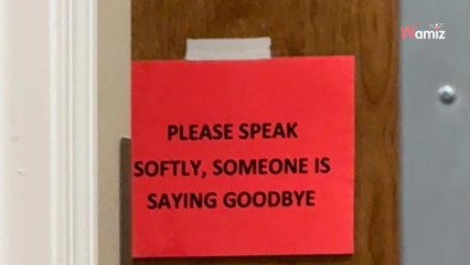 Weterynarz umieszcza notatkę na drzwiach kliniki. Klienci po przeczytaniu mają łzy w oczach