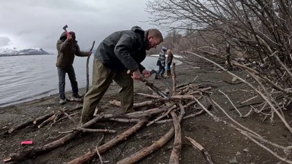 Camping, Fishing & Clamming in a Snow Storm - Coastal Foraging in Alaska