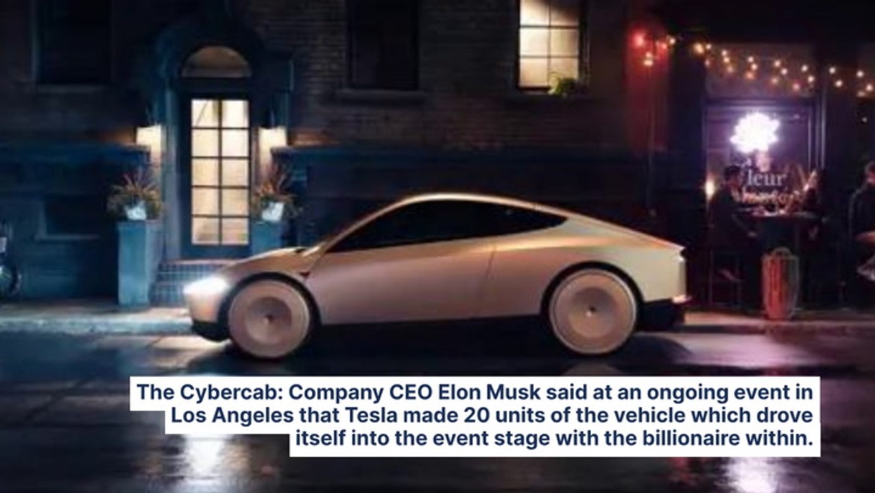 Tesla Unveils 2-Seater Cybercab That Drives Itself, Price Expected To Be Under $30K: Also Shows Off 20-Seater Robovan To Rival Uber Shuttle