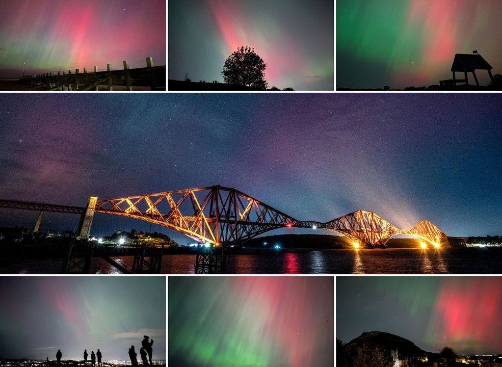 Northern Lights grace the skies of Edinburgh and the Lothians