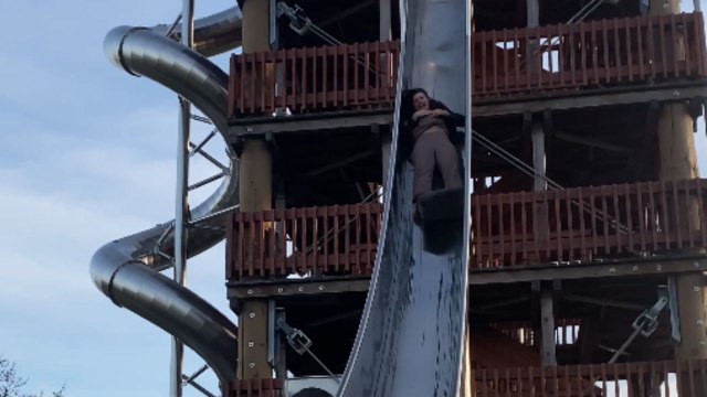 Girl learns the hard way that not all slides are created equal