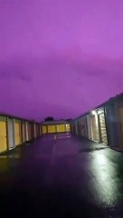 The sky turns purple in Florida due to Rayleigh and Mie scattering