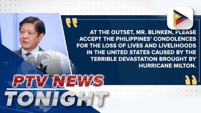 PBBM offers condolences to U.S. following Hurricane Milton’s onslaught