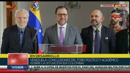 Conclusiones del Foro Político y Académico sobre la situación en Colombia