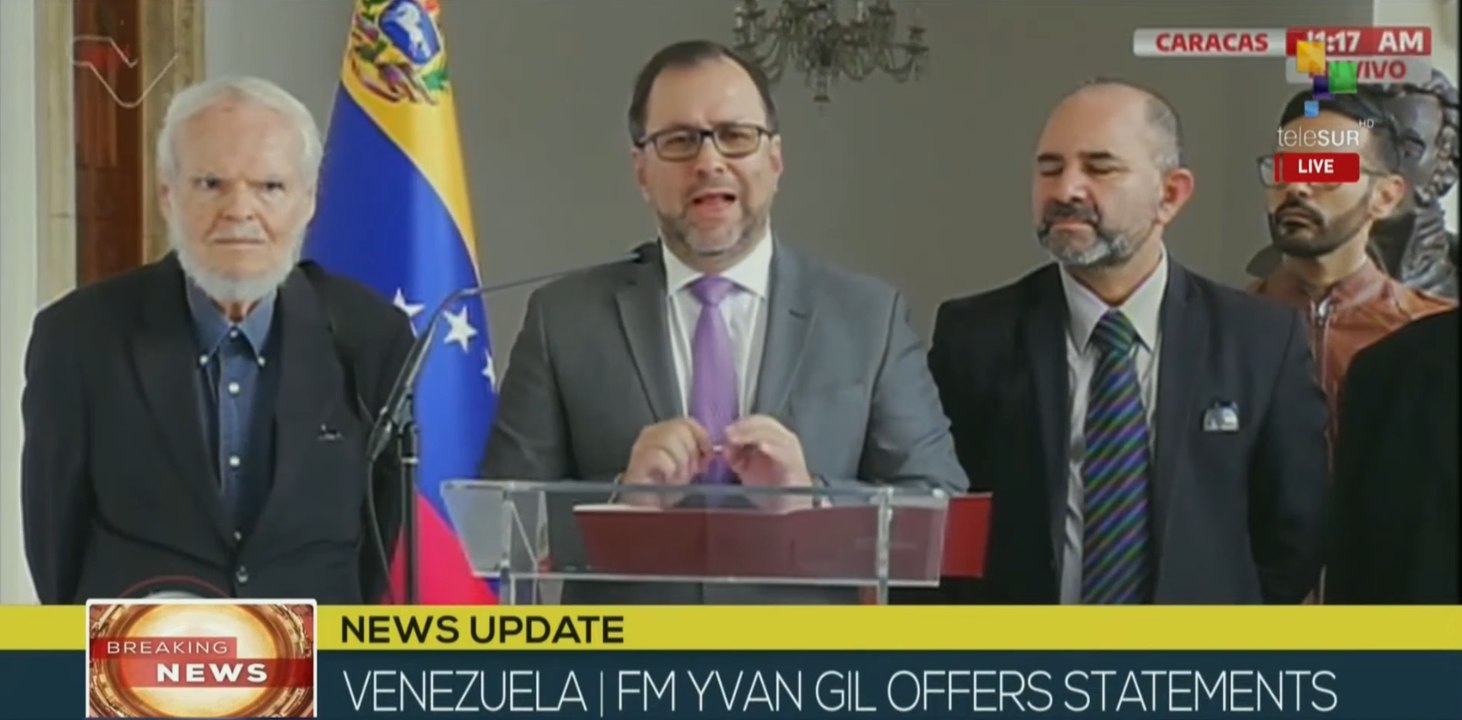 Venezuelan Foreign Minister offers statements on peace dialogues in Colombia