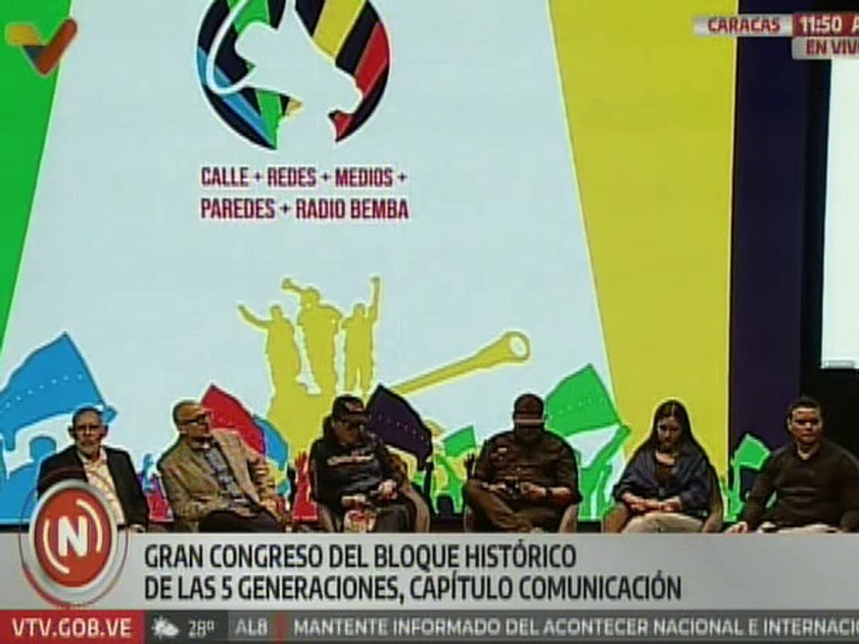 Continúa las intervenciones en el Gran Congreso del Bloque Histórico de las 5 Generaciones