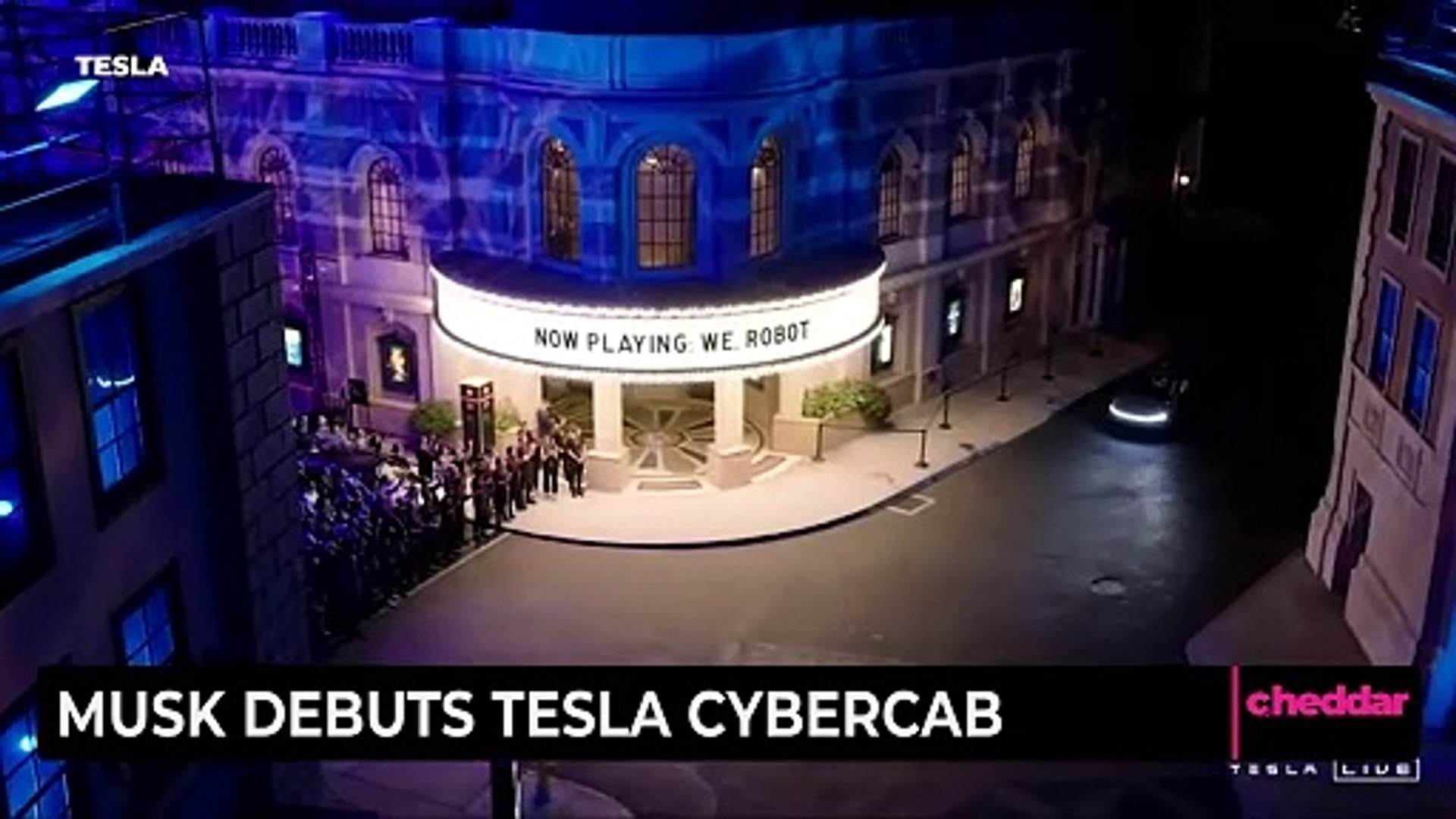 ⁣Musk Debuts Tesla Cybercab