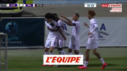 Le but de Akliouche face à Chypre - Foot - Qualifs Euro U21 - Bleus