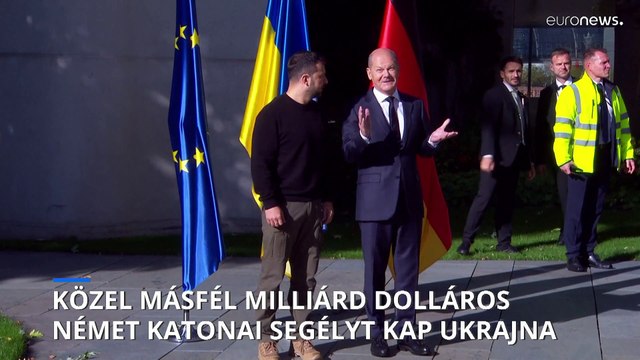 A német kancellár 1,4 milliárd dolláros katonai támogatást jelentett be Ukrajnának
