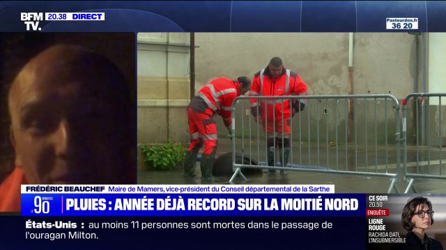 Dépression Kirk: L'onde de crue n'est pas encore terminée , alerte Frédéric Beauchef, maire de Mamers (Sarthe)