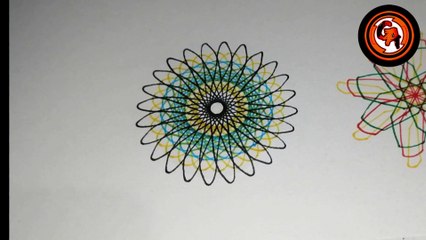 (VIDEO #0052) ️️ DIBUJANDO un hermoso diseño con marcadores de colores y un espirógrafo.