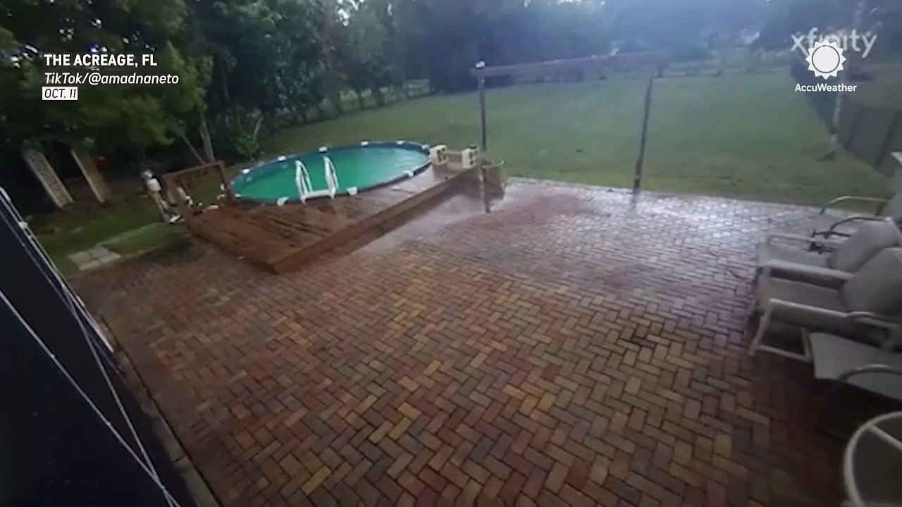 Tornado caught on camera destroying Florida backyard