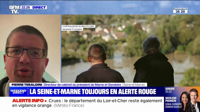 La situation est contrôlée : Pierre Tebaldini (communauté d'Agglomération de Marne et Gondoire) sur la décrue en cours en Seine-et-Marne