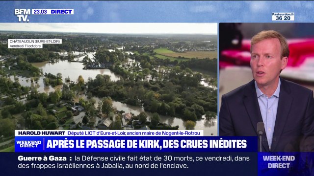 Crues en Eure-et-Loir: On a à peu près 5.000 foyers qui ont été touchés à des titres divers , indique Harold Huwart (député LIOT)