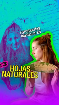 Fotografías impresas usando hojas de los árboles