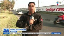 Baches ponen en aprietos a automovilistas en la carretera México-Puebla