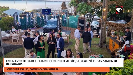 En un evento bajo el atardecer frente al río, se realizó el lanzamiento de Baradise