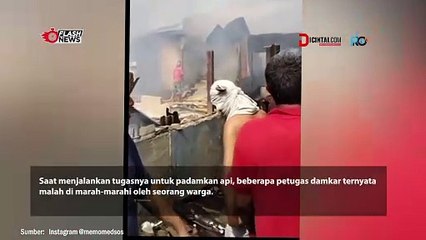 Lapak Hangus Terbakar, Pemilik Emosi dan Marah-marah ke Petugas Pemadam Kebakaran