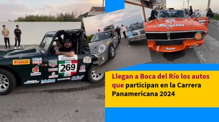 Llegan a Boca del Río los autos que participan en la Carrera Panamericana 2024