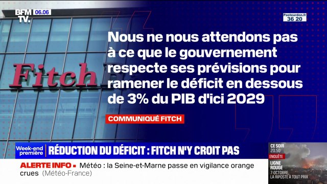 Dette: l'agence de notation Fitch maintient la note de la France mais sous perspective négative