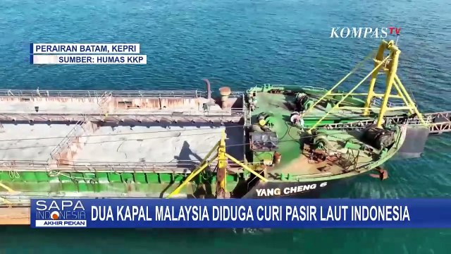 Dua Kapal Malaysia Diduga Curi Pasir Laut Indonesia