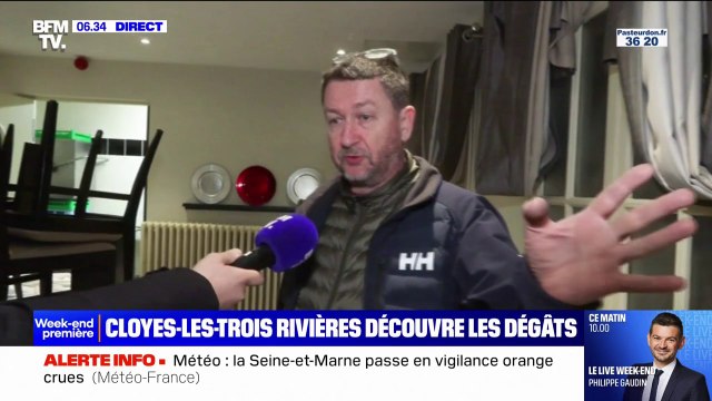 On découvre au fur et à mesure : alors que la décrue commence, ce restaurateur de Cloyes-les-Trois-Rivières découvre les dégâts