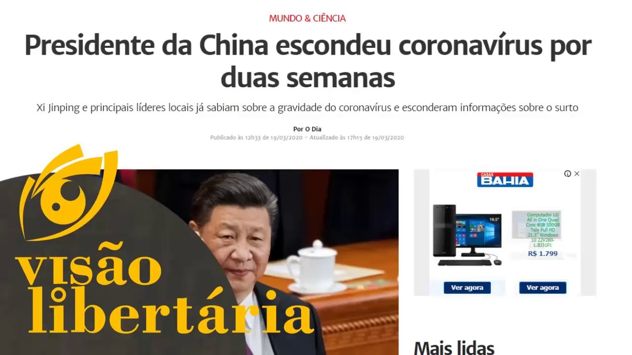 Sim, o vírus é chinês e a culpa é sim do Partido Comunista Chinês - HD | Visão Libertária | ANCAPSU