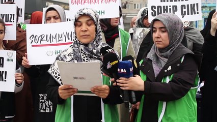 Van'da kadına şiddete tepki gösterildi