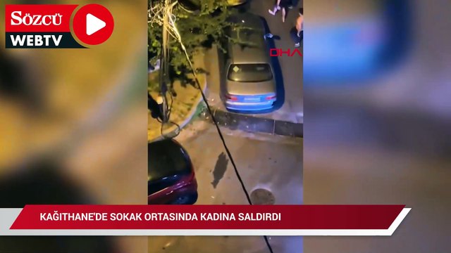 Sokak ortasında kadına saldırdı; o anlar kamerada