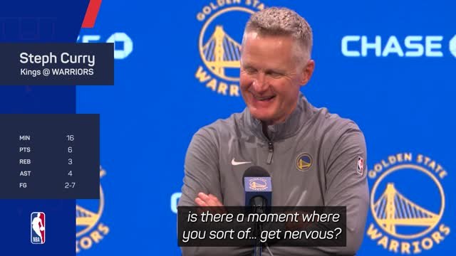 Kerr 'always nervous' when Steph Curry gets hurt