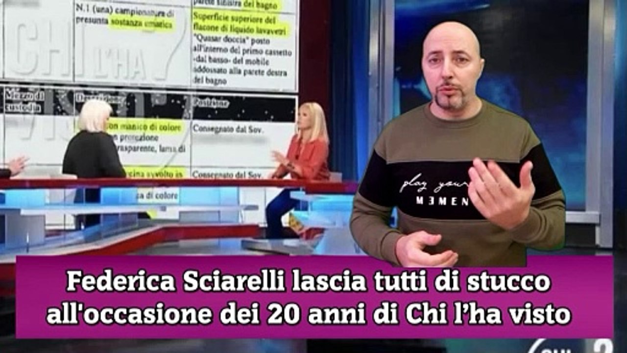 Federica Sciarelli lascia tutti di stucco all'occasione dei 20 anni di Chi l’ha visto